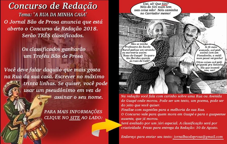 O CONCURSO, GENTE! MANDE SEU TEXTO