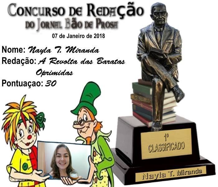 A REVOLTA DAS BARATAS OPRIMIDAS