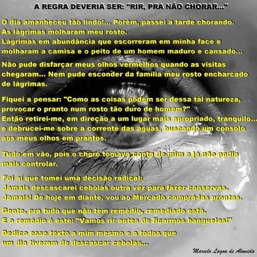 É, MARCELO LAGOA, LÁGRIMAS COMO ESSAS NINGUÉM SEGURA.NÃO TENHA VERGONHA DE CHORAR