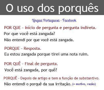 OS PORQUÊS