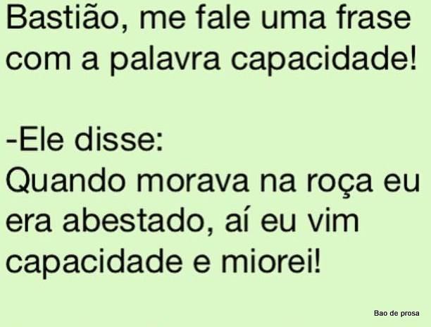 A PROFESSORA FALOU